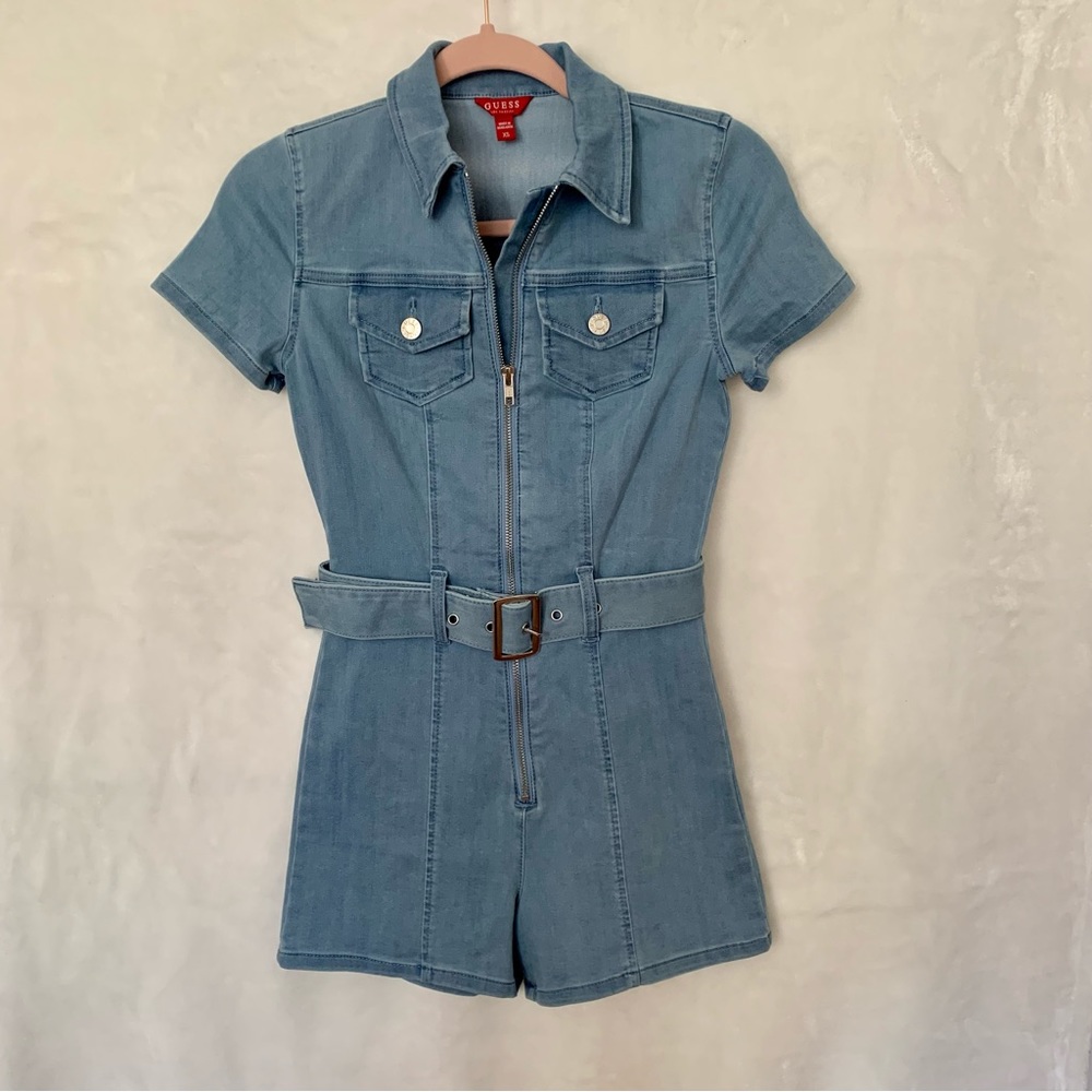 Guess Blue Denim Romper, Size XS